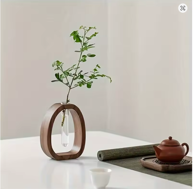Maceta colgante decorativa de madera