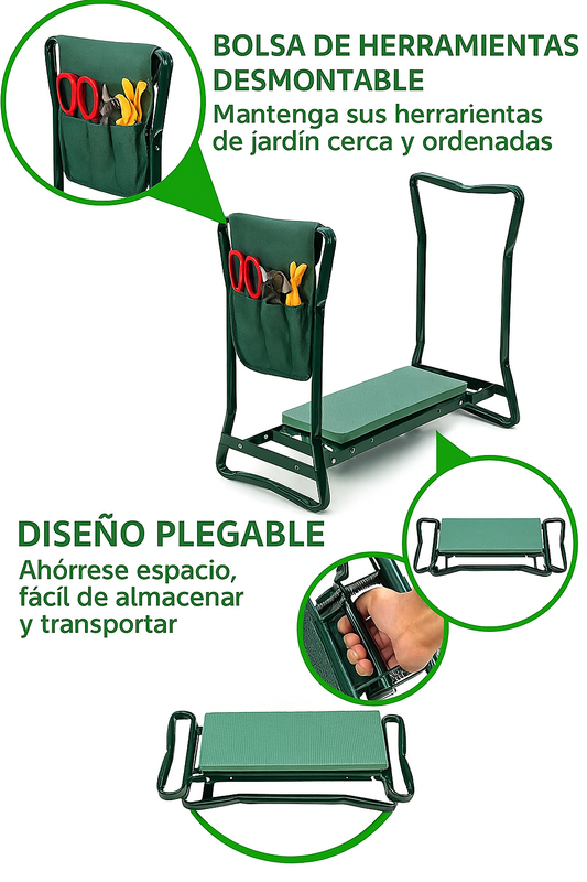 Rodillera y asiento plegable